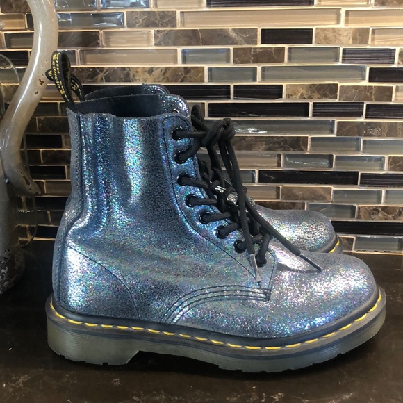 Dr. Martens Shoes - Dr Martens iridescent Pascal 8 eye hole combat